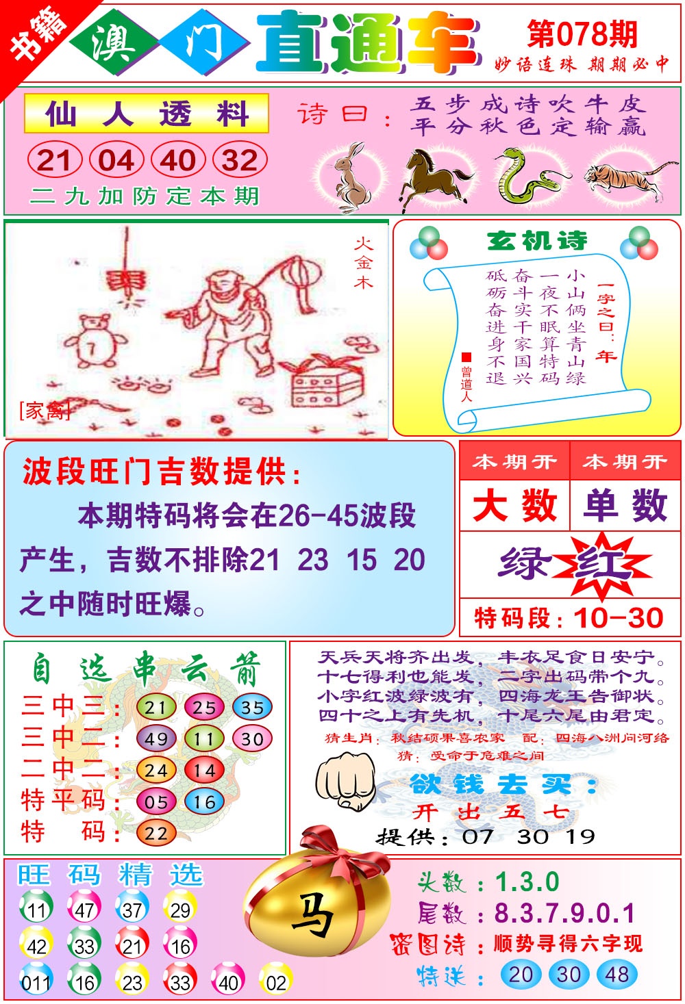 078期白姐直通车[图]